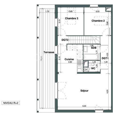 Duplex de 91 m²