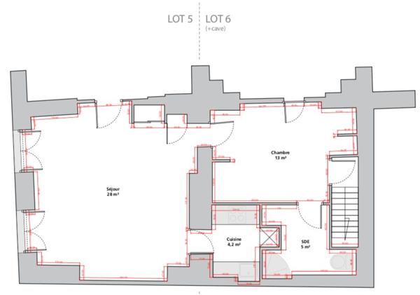 Appartement T2 - Saint Michel - Immeuble Pierre