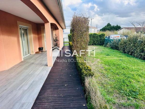 Grand terrain, sous sol, piscine, 4 chambres.