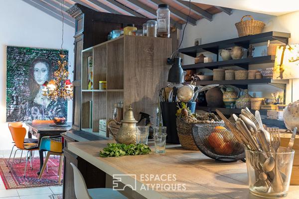 Maison d’artiste en pierre avec piscine dans ancienne minoterie réinventée