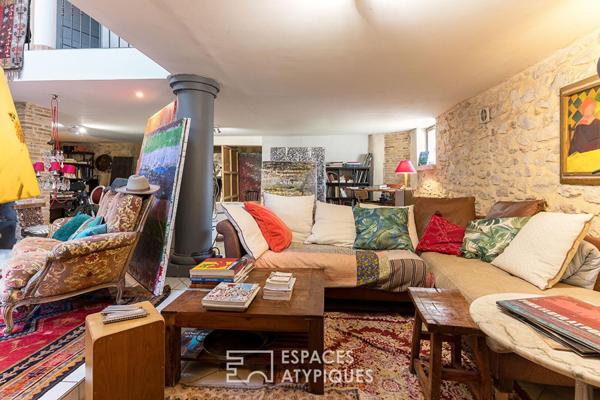 Maison d’artiste en pierre avec piscine dans ancienne minoterie réinventée