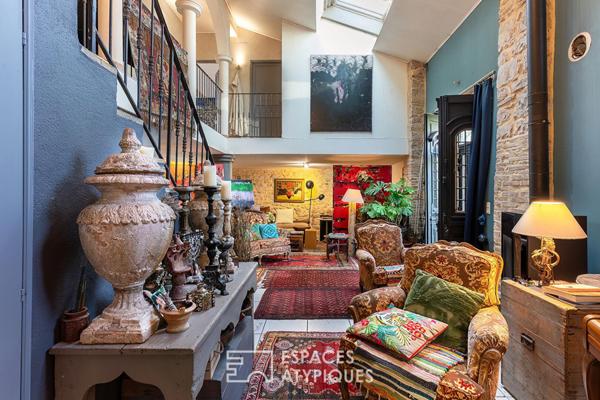 Maison d’artiste en pierre avec piscine dans ancienne minoterie réinventée