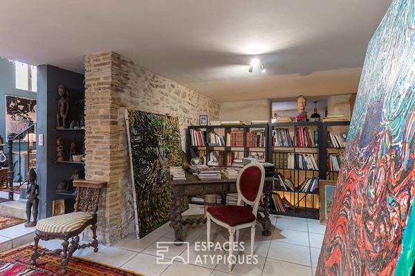 Maison d’artiste en pierre avec piscine dans ancienne minoterie réinventée