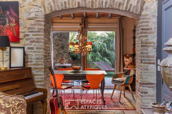 Maison d’artiste en pierre avec piscine dans ancienne minoterie réinventée