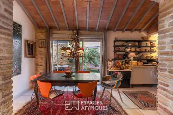 Maison d’artiste en pierre avec piscine dans ancienne minoterie réinventée