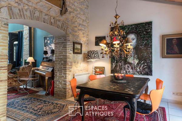 Maison d’artiste en pierre avec piscine dans ancienne minoterie réinventée