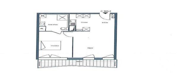 Location appartement 2 pièces 44 m² Antony