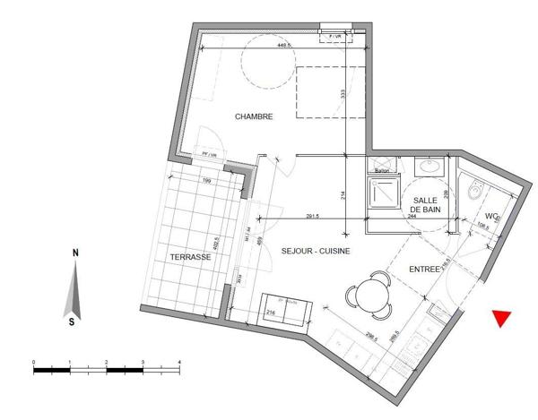 Appartement 2 pièces de 51 m² à Cagnes-sur-Mer (06800)