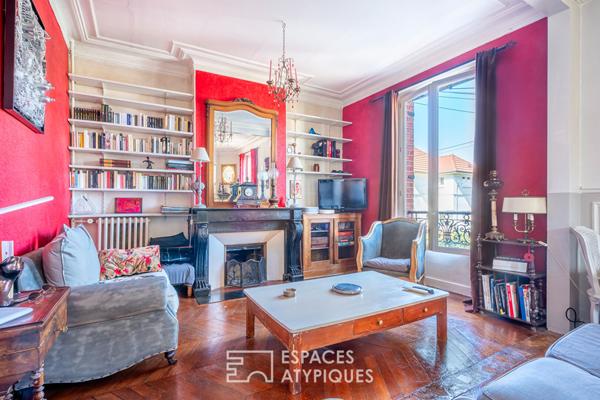 Meulière de caractère avec jardin arboré