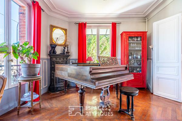 Meulière de caractère avec jardin arboré