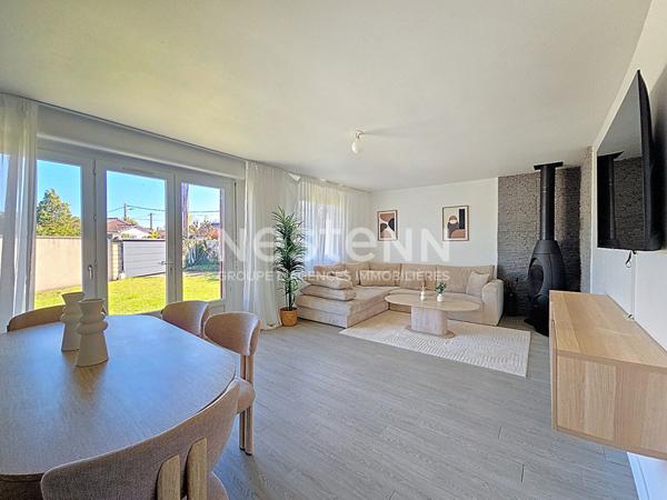 Maison familiale de plain pied, 3 chambres avec garage et jardin, secteur Corvées