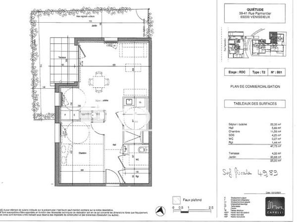 Location Appartement 2 pièces 47.73 m² - 41 RUE PARMENTIER Venissieux 69200