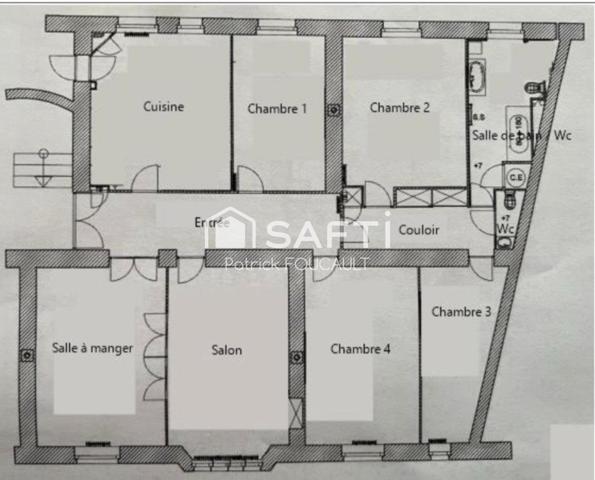 Bel appartement Hausmannien 166 m2 rénové récemment