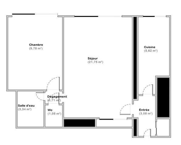 Paris (75018) Charmant 2 pièces avec vue panoramique dégagée