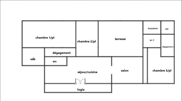 Appartement 4 pièces - 149 m²