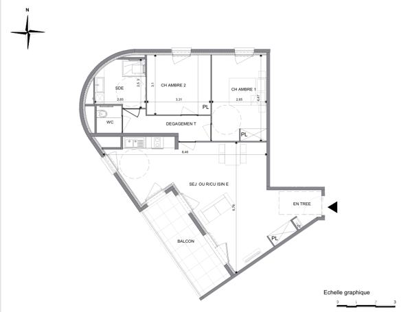 Appartement à vendre 3 pièces 74,71 m² Nîmes
