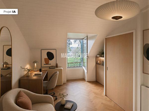Maison en pierre à rénover avec jardin clos, dépendance , puits et garage sur Lannebert