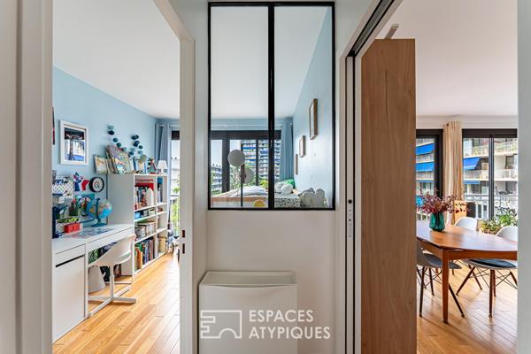 Appartement rénové par architecte au sein de la résidence Fernand Pouillon à Boulogne