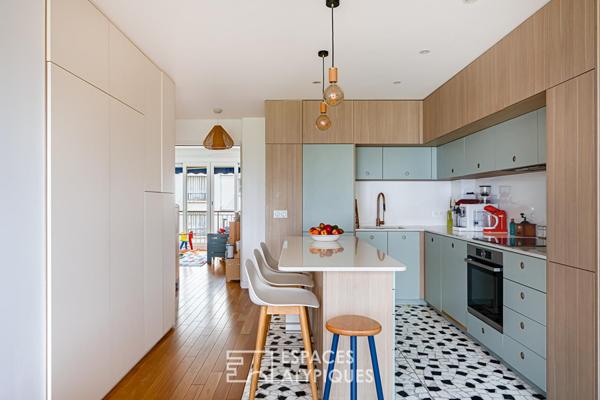 Appartement rénové par architecte au sein de la résidence Fernand Pouillon à Boulogne