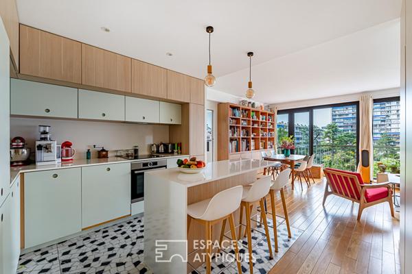 Appartement rénové par architecte au sein de la résidence Fernand Pouillon à Boulogne