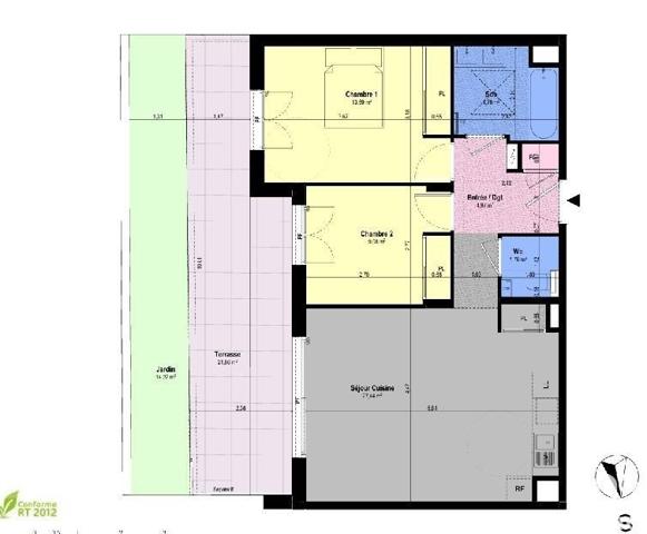 Appartement à vendre 3 pièces 62 m² Châteauneuf-Grasse