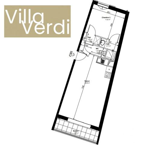 Appartement F2 à vendre  2 pièces - 46,73 m 2   CHAMPS SUR MARNE  - 77