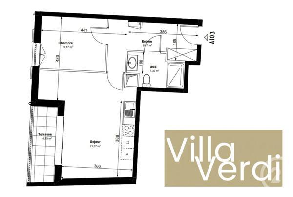 Appartement F2 à vendre  2 pièces - 46,73 m 2   CHAMPS SUR MARNE  - 77