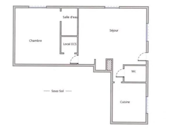 Appartement F2 à vendre  2 pièces - 45 m 2   BRUNOY  - 91