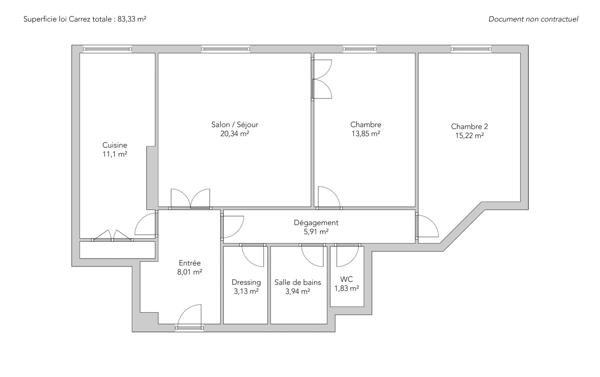 Appartement Paris 18 e - LAMARCK / SQUARE CARPEAUX
