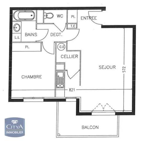 Appartement à louer 2 pièces 46.5m² Gaillon (27600)