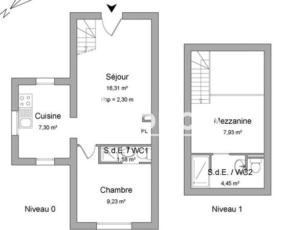 Location Appartement 2 pièces 46.8 m² - 1ER ETAGE - APPARTEMENT 4 Niort 79000