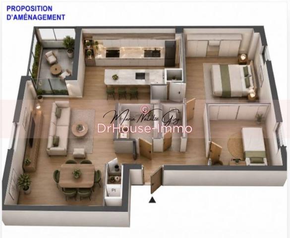 Appartement à vendre 3 pièces de 67 m²