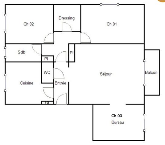 Appartement 4 pièces de 77 m² à Asnières-sur-Seine (92600)