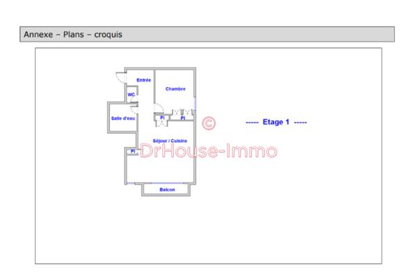 Appartement à vendre 2 pièces de 35 m²