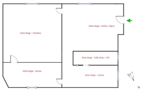 Appartement à vendre 3 pièces 38 m² Paris 3