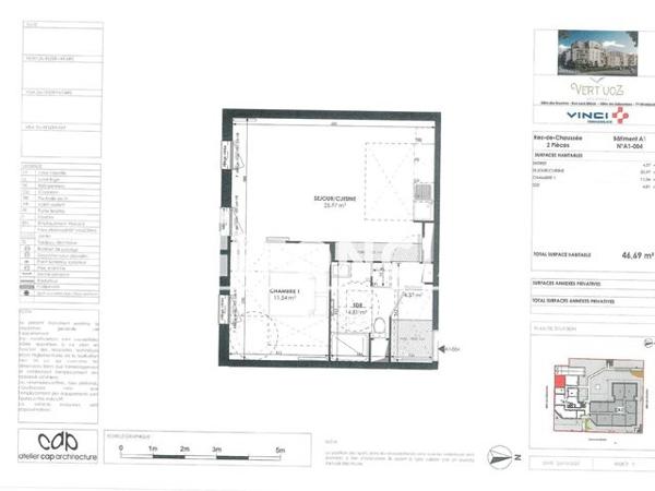Location Appartement 2 pièces 46.7 m² - Rue louis blériot, Allée des Bruyères Meaux 77100