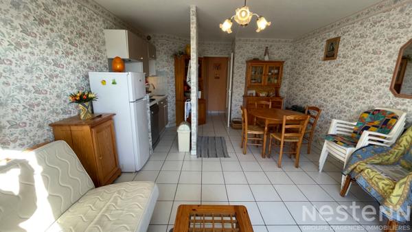 À vendre : Appartement avec une chambre, aperçu Mer avec jardin et garage à Quiberon, Port Maria