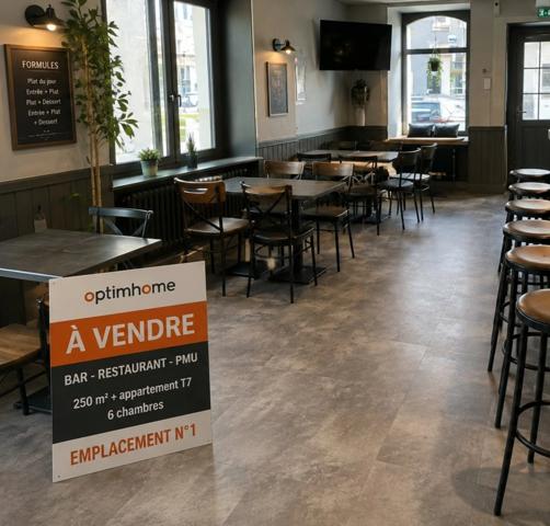 Fonds de commerce - Bar – Restaurant – PMU avec Licence IV au cœur d'une ville dynamique – Fort potentiel de développement - Proche de VANNES (56)