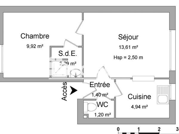 Location Appartement 2 pièces 33.36 m² - 31 AVENUE OLIVIER HEUZE Le Mans 72000