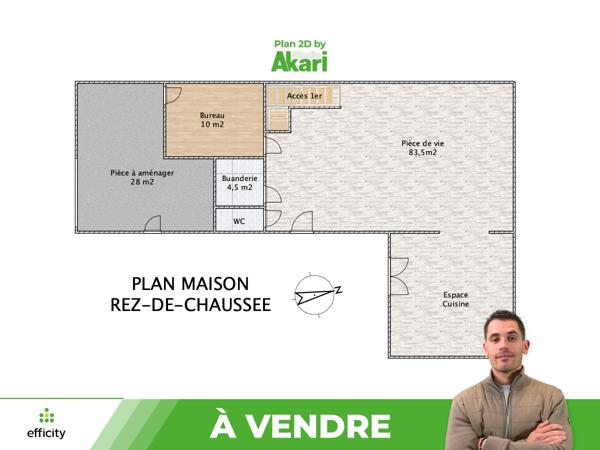 Maison
         6 pièces
        - 181 m² Bien prestige 599 000 € *