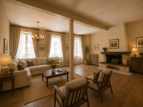 Villeneuve-sur-Lot, à quelques minutes à pied des commodités, un ensemble immobilier rare au coeur de la ville composé de 2 bâtiments avec garage et cours intérieure! La maison principale se compose de 183 m² habitables qui se répartissent sur trois nive , Villeneuve sur lot