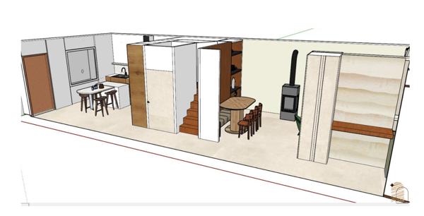 Maison de ville avec jardin attenant