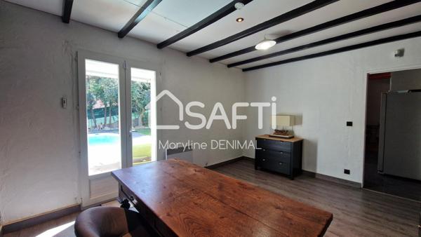 Charmante Villa - piscine - Appatement T3 indépendant - 2 grands garages / Local commercial