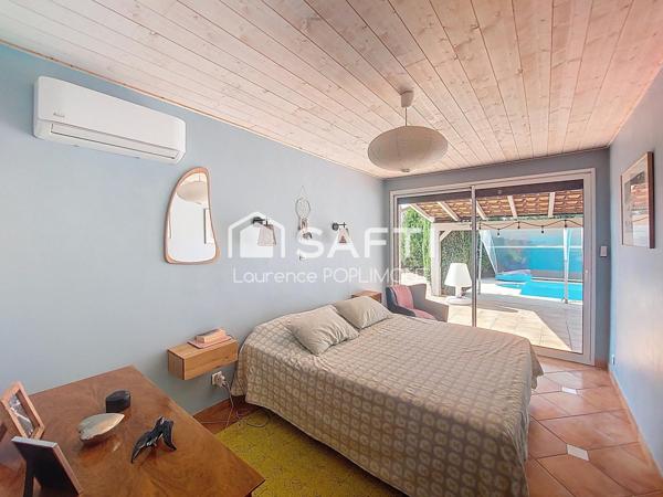 Maison traversante 4 pièces sur terrain clos de 1 370 m² avec piscine et grandes terrasses – Idéale en résidence principale ou secondaire, proche gare TGV