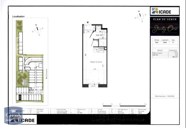 Appartement à louer 1 pièce 18.3m² La Rochelle (17000)