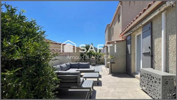 Villa avec piscine, trois chambres + bureau et garage.