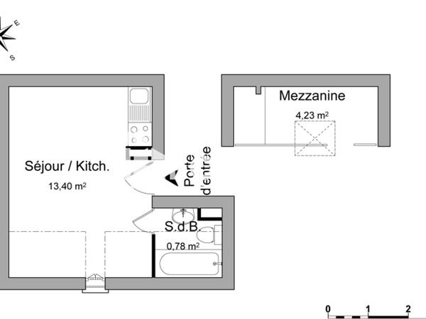 Location Studio 18.41 m² - 23 RUE DE CLEVES Charleville Mezieres 08000