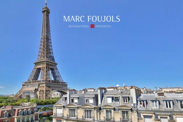 Paris 7 Bourdonnais / Champ de Mars : appartement de 271 m² au 6ème étage avec balcons vues Tour Eiffel