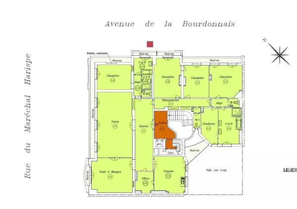 Paris 7 Bourdonnais / Champ de Mars : appartement de 271 m² au 6ème étage avec balcons vues Tour Eiffel