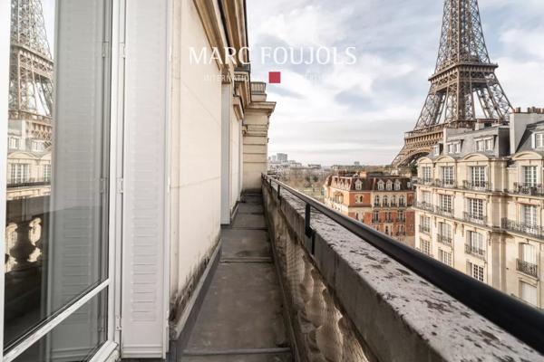 Paris 7 Bourdonnais / Champ de Mars : appartement de 271 m² au 6ème étage avec balcons vues Tour Eiffel